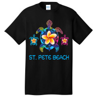 St. Pete Beach Florida 2tribal Tie Dye Sea Turtle Basic T-shirt | Artistshot