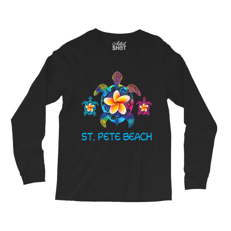 St. Pete Beach Florida 2tribal Tie Dye Sea Turtle Long Sleeve Shirts by KeziahSingleta | Artistshot