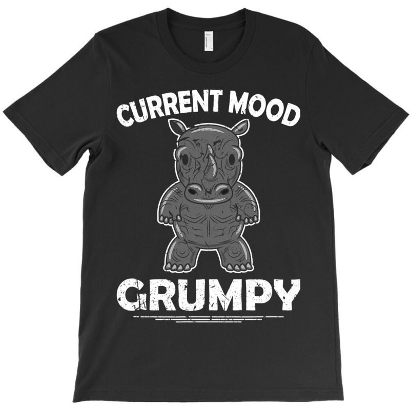 Rhino Men Women Current Mood Grumpy T-shirt | Artistshot