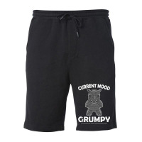 Rhino Men Women Current Mood Grumpy Fleece Short | Artistshot