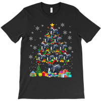 Santa Elf Reindeer Skunk Xmas Tree Light Skunk T-shirt | Artistshot