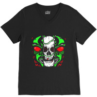 Skeleton Alien Lazy Halloween Costume Cool Skull B V-neck Tee | Artistshot