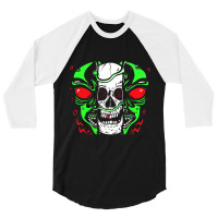 Skeleton Alien Lazy Halloween Costume Cool Skull B 3/4 Sleeve Shirt | Artistshot