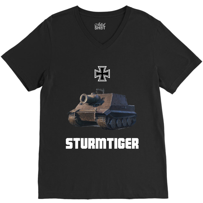 Sturmtiger German Heavy Tank Ww2 Military Sturmmö V-neck Tee | Artistshot