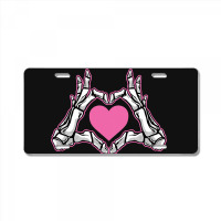 Skeleton Hand Fan Heart Bones Costume Funny Hallow License Plate | Artistshot