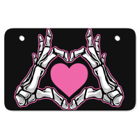 Skeleton Hand Fan Heart Bones Costume Funny Hallow Atv License Plate | Artistshot