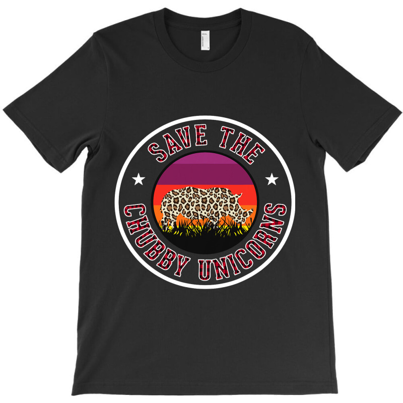 Save The Chubby Unicorns Rhino Leopard Print Buffa T-shirt | Artistshot