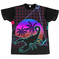 Scorpion Aesthetic Vaporwave 80s Style Arachnid Lo Graphic T-shirt | Artistshot