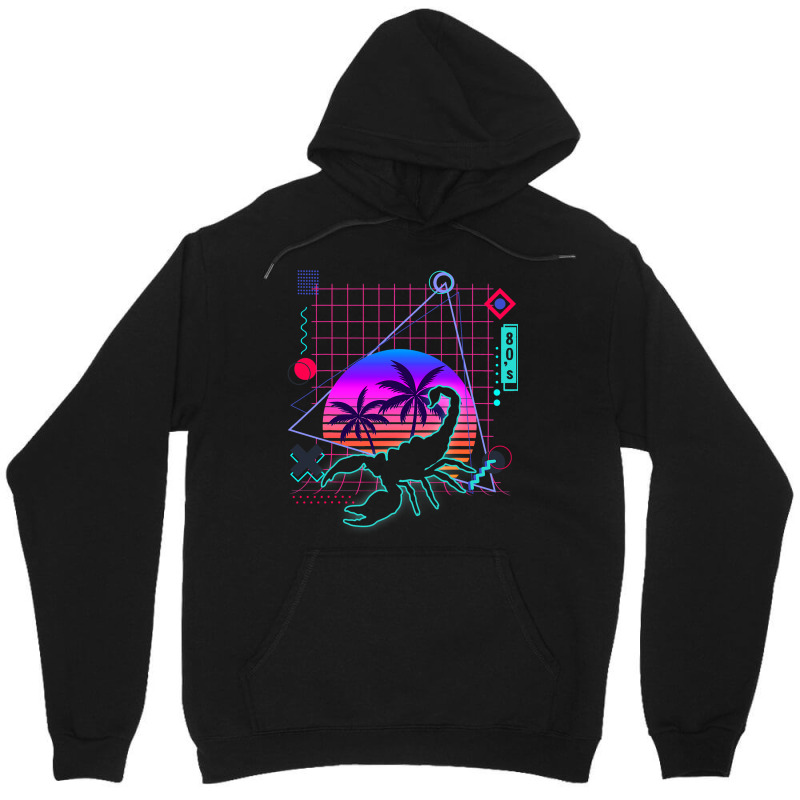 Scorpion Aesthetic Vaporwave 80s Style Arachnid Lo Unisex Hoodie | Artistshot