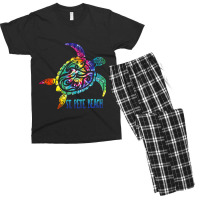 St. Pete Beach Florida Tie Dye Sea Turtle Summer V Men's T-shirt Pajama Set | Artistshot