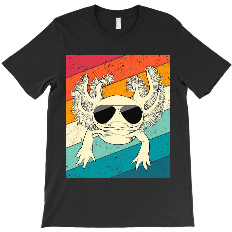 Retro Vintage Axolotl With Sunglasses Animal Lover T-shirt | Artistshot