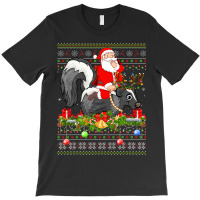 Skunk Lover Ugly Santa Riding Skunk Christmas T-shirt | Artistshot