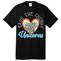 Save The Chubby Unicorns Rhinocerus Wildlife Anima Basic T-shirt | Artistshot