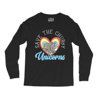 Save The Chubby Unicorns Rhinocerus Wildlife Anima Long Sleeve Shirts | Artistshot