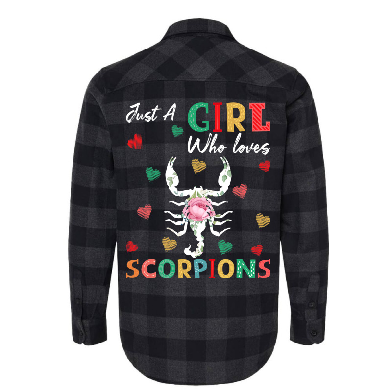 Scorpion Animal Lover Tee Just A Girl Who Loves Sc Flannel Shirt | Artistshot