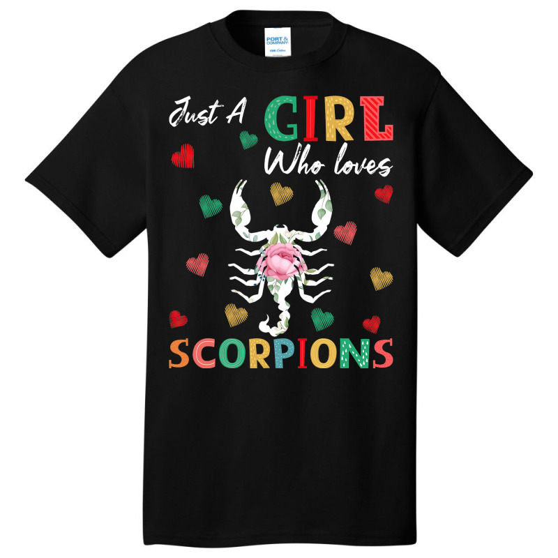 Scorpion Animal Lover Tee Just A Girl Who Loves Sc Basic T-shirt | Artistshot