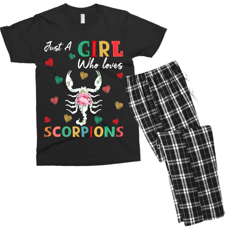 Scorpion Animal Lover Tee Just A Girl Who Loves Sc Men's T-shirt Pajama Set | Artistshot