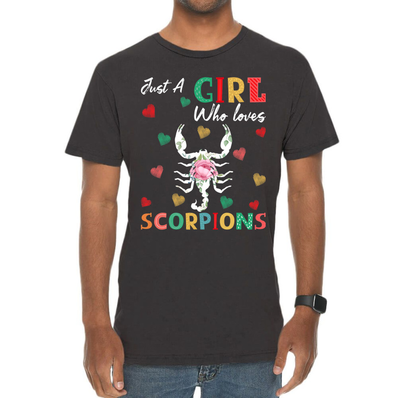 Scorpion Animal Lover Tee Just A Girl Who Loves Sc Vintage T-shirt | Artistshot