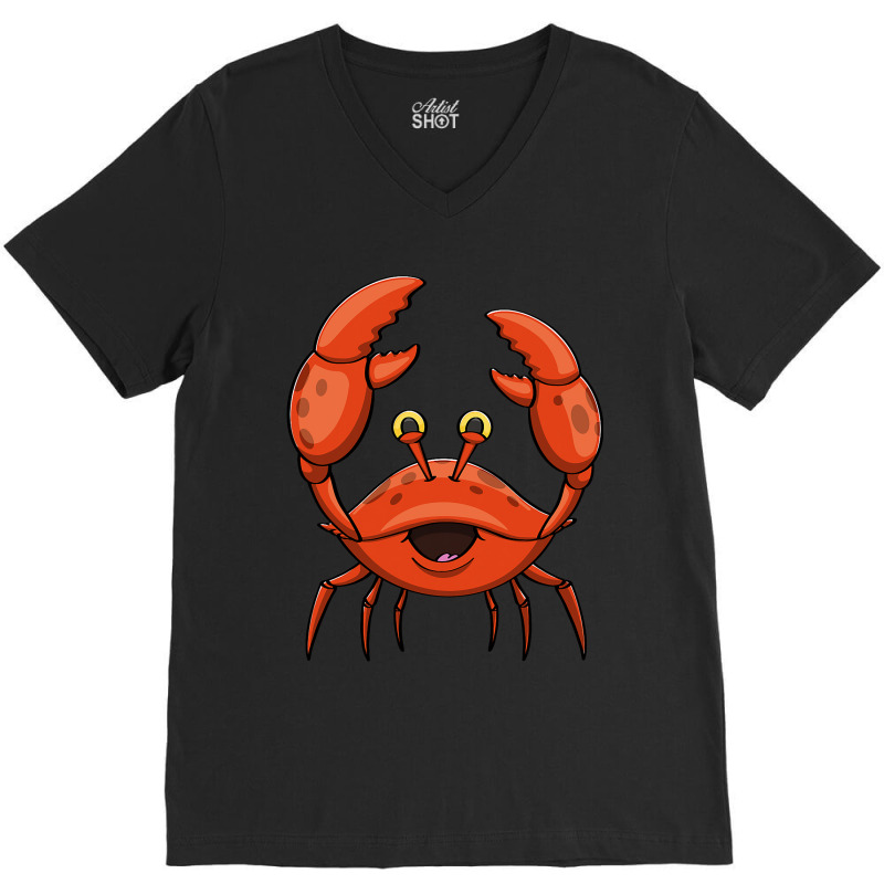 Sea Animal Crab Women Funny Flammingo Love 21 V-Neck Tee by MADISONJOHNSTONS | Artistshot