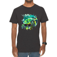 Sea Turtle Watercolor Art Shirt Pop Art Turtle Tee Vintage T-shirt | Artistshot