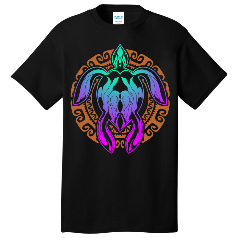 Sea Animal Lover Hawaiian Maori Ocean Turtle Basic T-shirt by JANETDAVIS | Artistshot