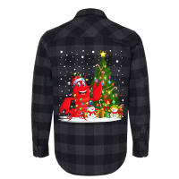 Santa Lobster Fish Xmas Tree Lighting Lobster Chri Flannel Shirt | Artistshot