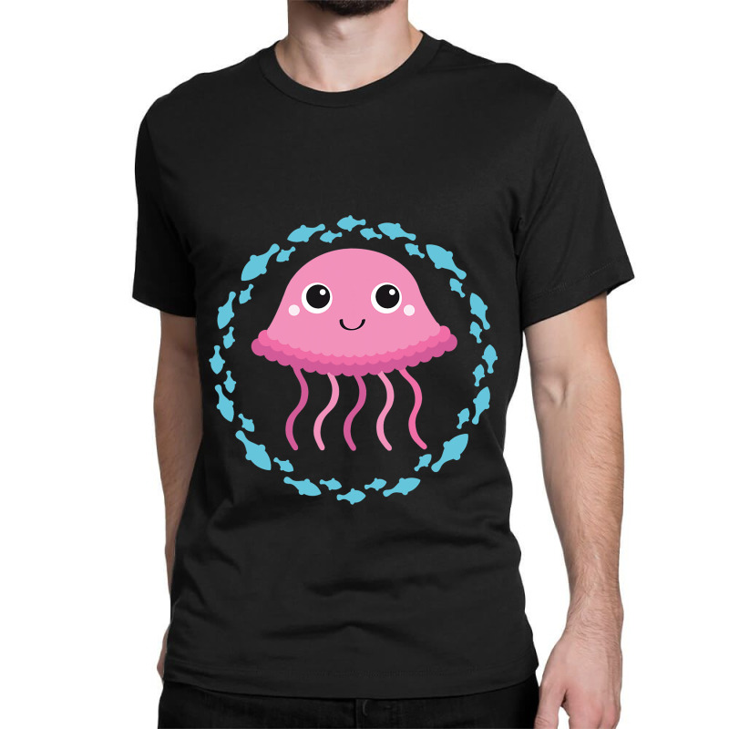 Small Cute Jellyfish In Fish Circle Classic T-shirt | Artistshot