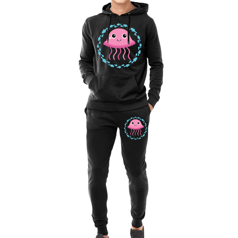 Small Cute Jellyfish In Fish Circle Hoodie & Jogger Set | Artistshot