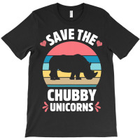 Save The Chubby Unicorns Vintage Funny Rhino Anima T-shirt | Artistshot