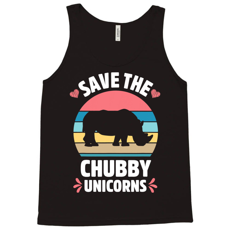 Save The Chubby Unicorns Vintage Funny Rhino Anima Tank Top | Artistshot