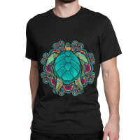 Sea Animal Turtle Lover Polynesian Tattoo Tribal T Classic T-shirt | Artistshot