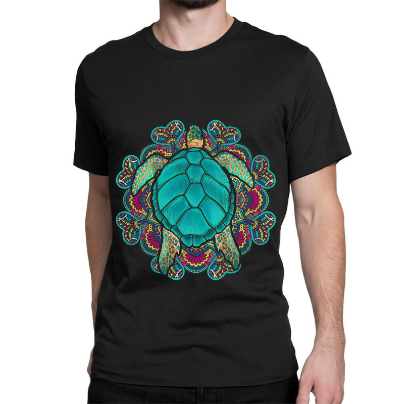 Sea Animal Turtle Lover Polynesian Tattoo Tribal T Classic T-shirt by TONYGYARMATI | Artistshot