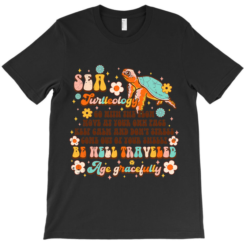 Sea Turtleology Groovy Sea Turtle Lover Summer Adv T-shirt | Artistshot