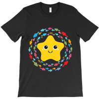 Small Friendly Starfish In Colourful Fish Circle T-shirt | Artistshot