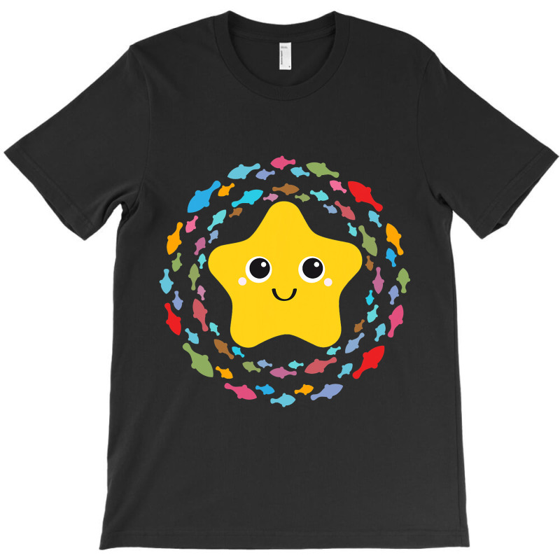 Small Friendly Starfish In Colourful Fish Circle T-shirt | Artistshot