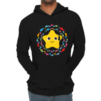 Small Friendly Starfish In Colourful Fish Circle Lightweight Hoodie | Artistshot