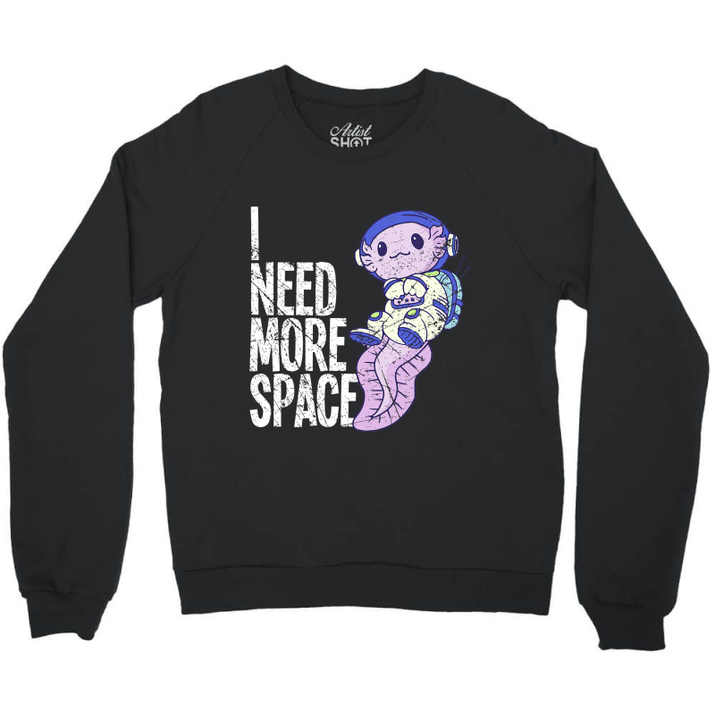 Space Galaxy Flying Axolotl Spacesuit Salamander S Crewneck Sweatshirt | Artistshot