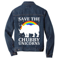 Save The Chubby Unicorns Vintage Funny Rhino Anima Men Denim Jacket | Artistshot