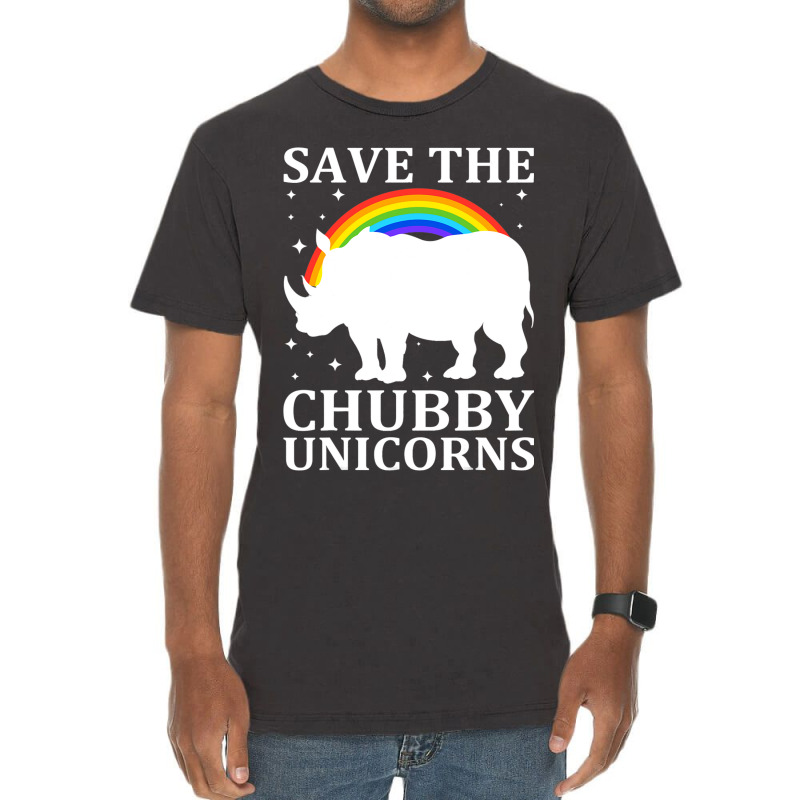 Save The Chubby Unicorns Vintage Funny Rhino Anima Vintage T-shirt | Artistshot