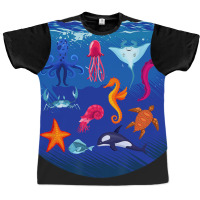 Sea Animals Ocean Life Creatures Lover For Kids Ch Graphic T-shirt | Artistshot