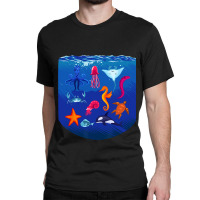 Sea Animals Ocean Life Creatures Lover For Kids Ch Classic T-shirt | Artistshot