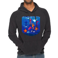 Sea Animals Ocean Life Creatures Lover For Kids Ch Vintage Hoodie | Artistshot