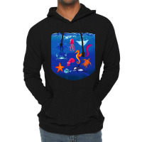 Sea Animals Ocean Life Creatures Lover For Kids Ch Lightweight Hoodie | Artistshot