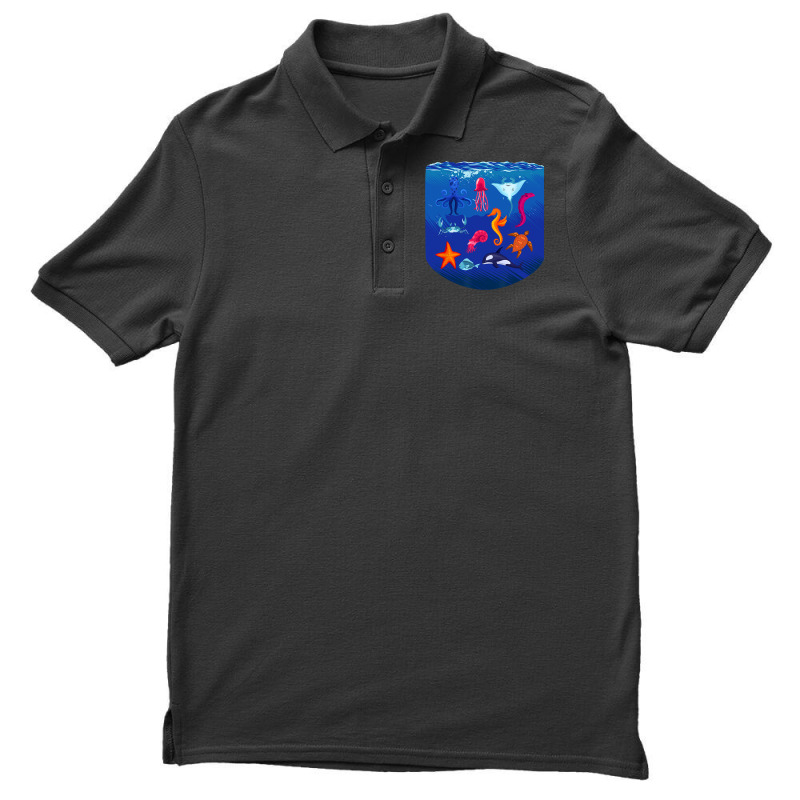 Sea Animals Ocean Life Creatures Lover For Kids Ch Men's Polo Shirt | Artistshot