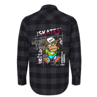 Vector Skates Style Monkey Freestyle Slogan Tee Gr Flannel Shirt | Artistshot