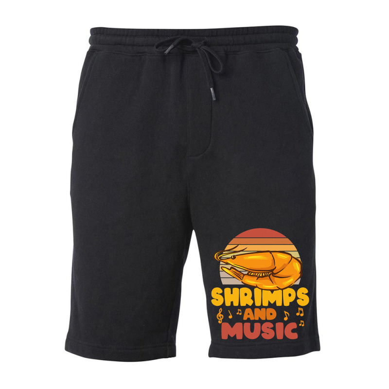 Shrimps And Music Musician Music Notes Prawn Fleece Short by TODDJARVIS | Artistshot