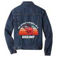 Retro Vintage My Spirit Animal Is A Shrimp Men Denim Jacket | Artistshot