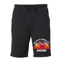 Retro Vintage My Spirit Animal Is A Shrimp Fleece Short | Artistshot