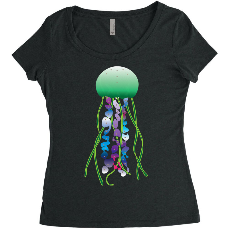 Sea Jellies Jellyfish Lover Cnidaria Marine Animal Women's Triblend Scoop T-shirt by ROBERTMORRISON | Artistshot