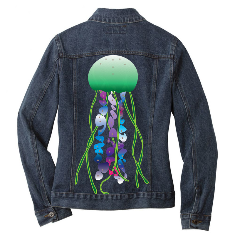 Sea Jellies Jellyfish Lover Cnidaria Marine Animal Ladies Denim Jacket by ROBERTMORRISON | Artistshot